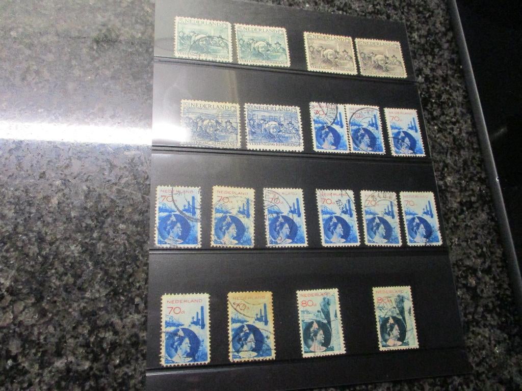 postzegels Nederland kaveltje NVPH 229 tm NVPH 237 fraai, Ophalen of Verzenden, T/m 1940, Gestempeld