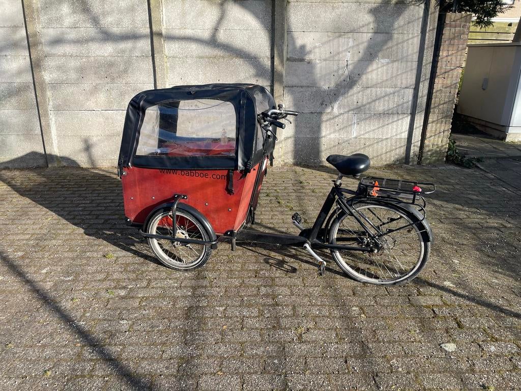 Babboe Big bakfiets - Gebruikt, inclusief huif, Fietsen en Brommers, Fietsen | Bakfietsen, Overige merken, 4 kinderen of meer