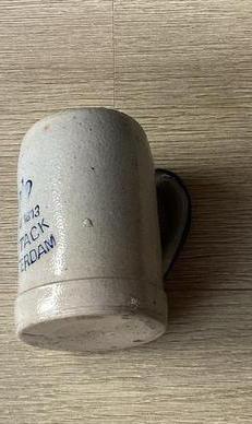 Aardewerk mostert pot Anno 1813 J.F. Tack Amsterdam, Antiek en Kunst, Ophalen of Verzenden