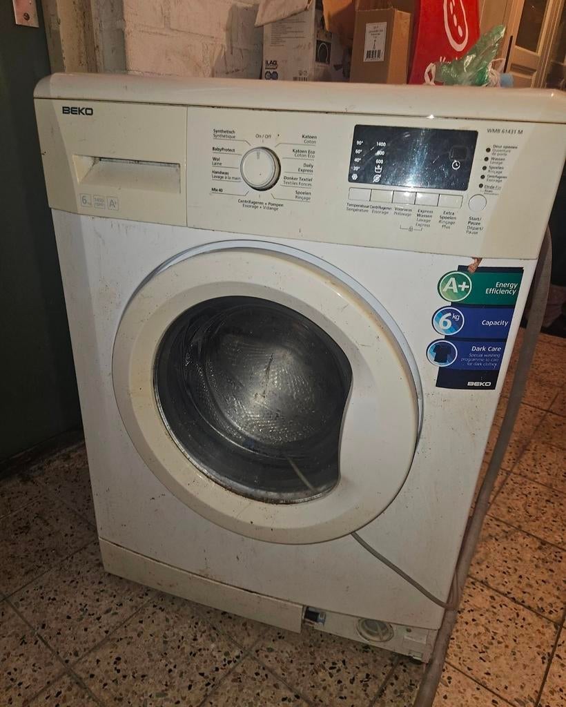 Wasmachine, Ophalen, 1200 tot 1600 toeren, Gebruikt, 85 tot 90 cm