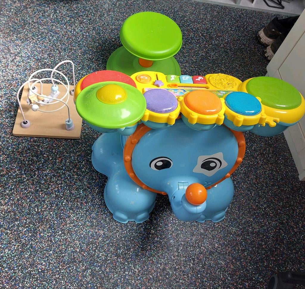 Vtech drumstel met stoeltje en little dutch kralen, Ophalen of Verzenden