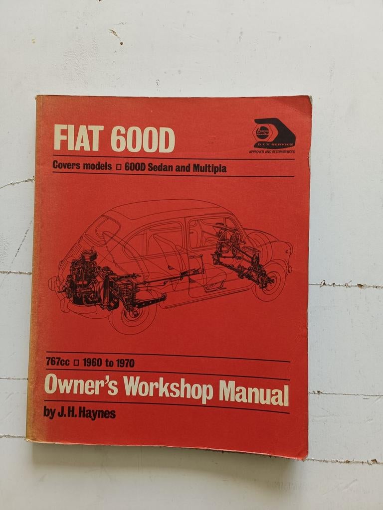 Haynes Werkplaatshandboek Fiat 600D (1960-1970), Ophalen of Verzenden, Gebruikt
