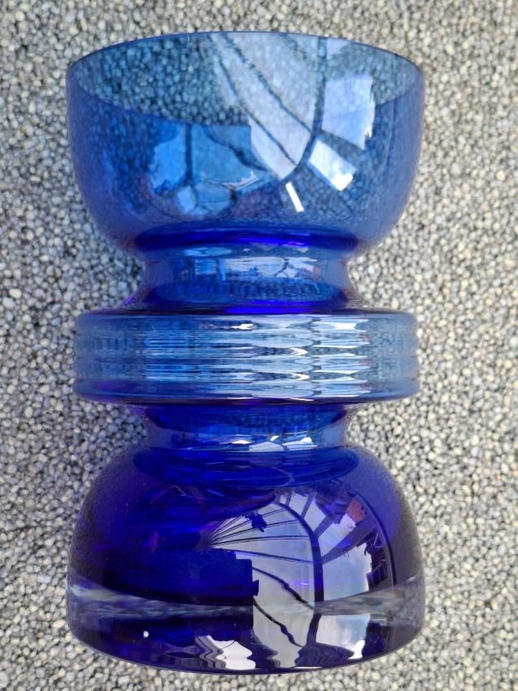 kobaltblauwe glazen vaas, Antiek en Kunst, Antiek | Vazen, Ophalen of Verzenden