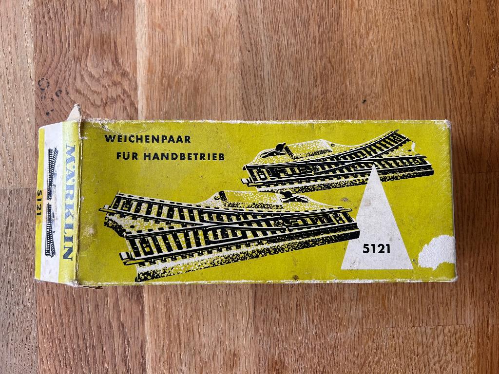 Märklin H0 wisselpaar 5121 – M-rail – handbediend, Hobby en Vrije tijd, Modeltreinen | H0, Wisselstroom, Gebruikt, Verzenden, Rails