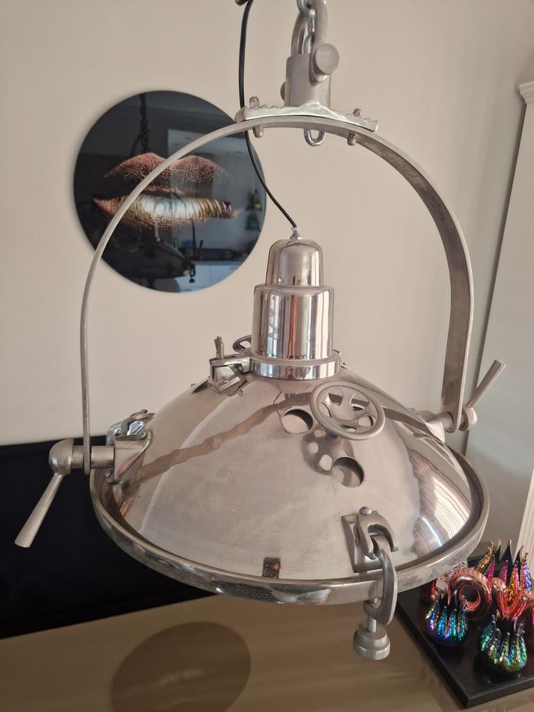 Hanglamp / scheepslamp/ industriële lamp, Ophalen, Gebruikt, Metaal, 75 cm of meer