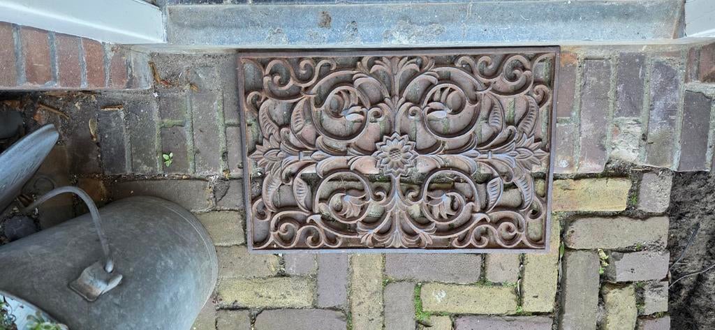 Smeedijzeren deurmat met patroon, Tuin en Terras, Deurmatten, Ophalen of Verzenden