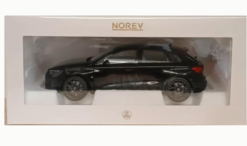 Audi RS 3 2025 Myth Zwart schaal 1/18 NOREV ref. 188388, Hobby en Vrije tijd, Modelauto's | 1:18, Verzenden, Nieuw, Auto, Norev