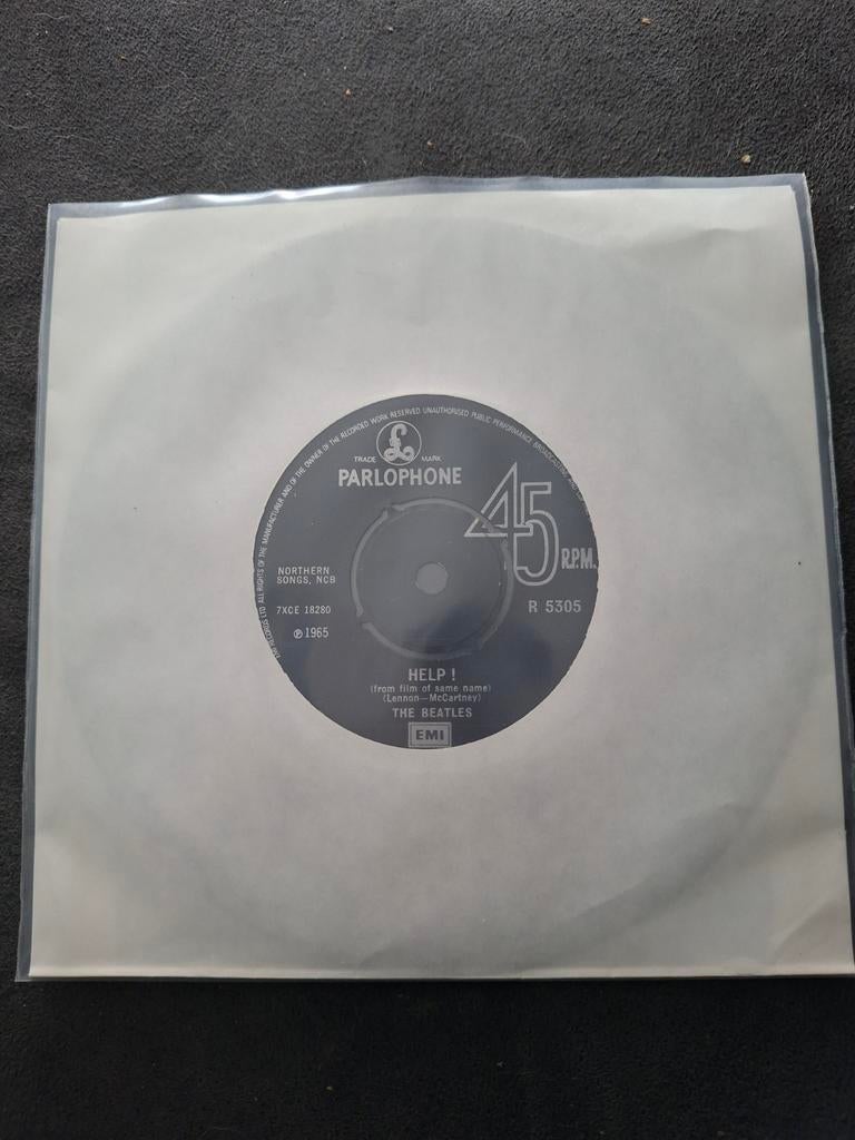 BEATLES - HELP/i'm down (blanco hoesje), Ophalen of Verzenden, Gebruikt, Pop