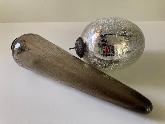 glazen heksenbol+grote pegel voor HUIS of TUIN versiering, Ophalen of Verzenden