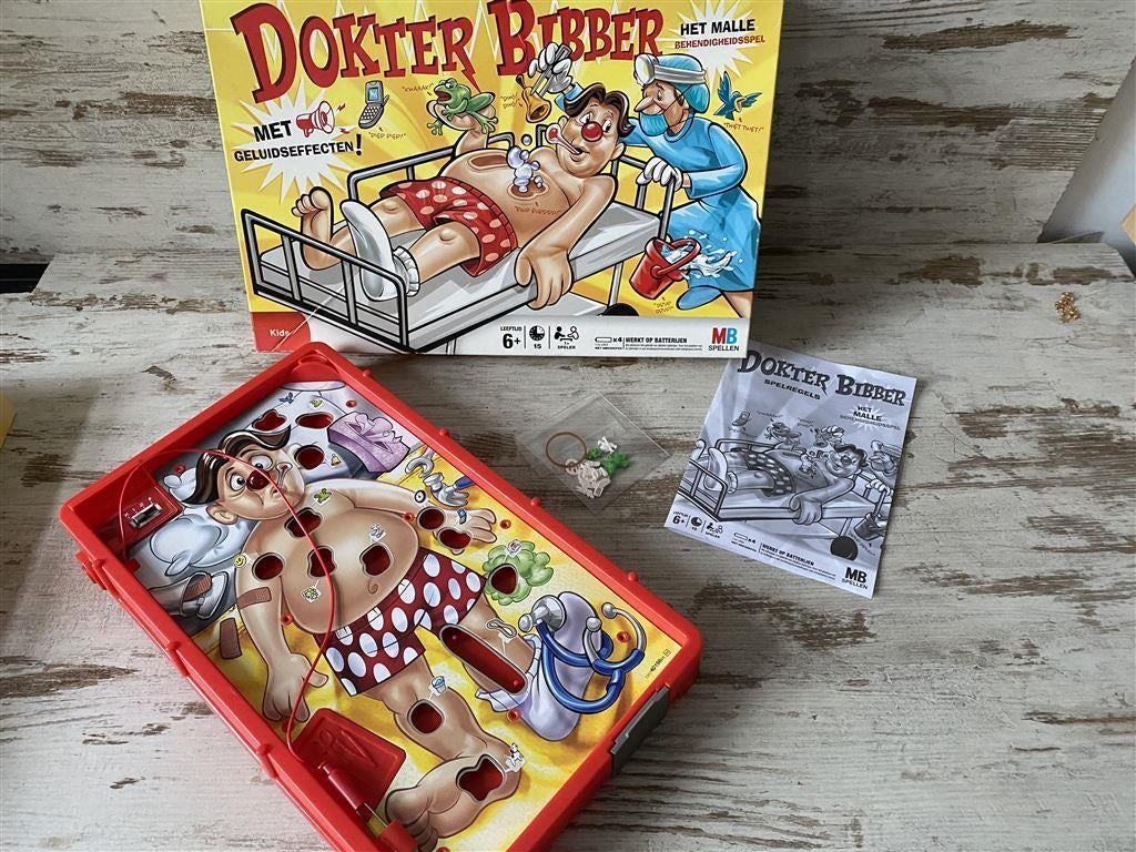 Dokter Bibber gele doos MB spellen [s139], Verzenden, Zo goed als nieuw