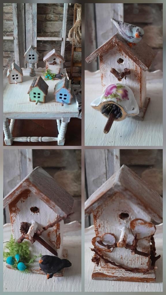 🦜🐦‍⬛ PPH 1.12 DIVERSE ROMANTISCHE VOGELHUISJES 🐦‍⬛🦜, Ophalen of Verzenden, Poppenhuis