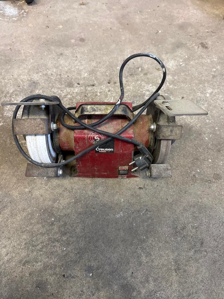 Creusen Powerline werkbankslijpmachine, Doe-het-zelf en Verbouw, Gereedschap | Slijpmachines, Ophalen, Gebruikt, Minder dan 700 watt
