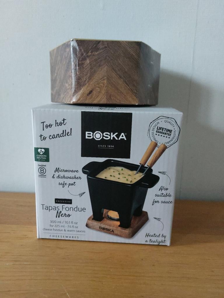 De Boska Tapas Fondue Nero is een compacte fondueset, Ophalen of Verzenden, Nieuw, Brander, Fondueset