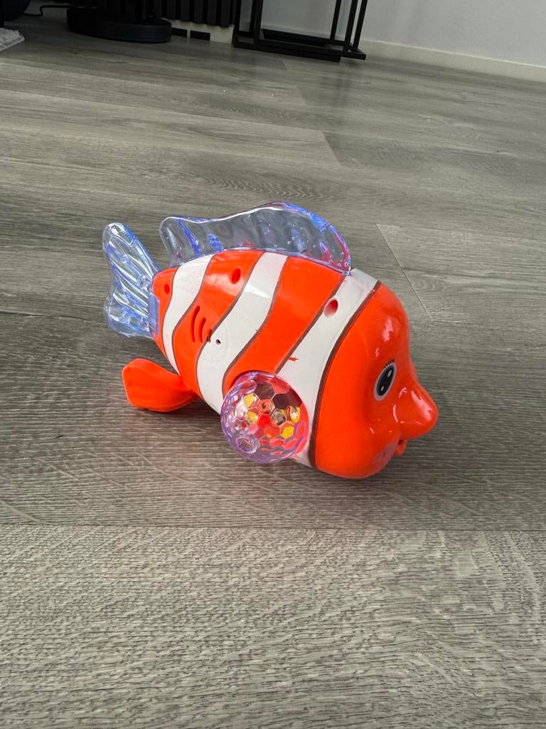 Speelgoedgeluid Verlicht Bewegende Schattige Vis, Ophalen of Verzenden, Gebruikt, Jongen of Meisje