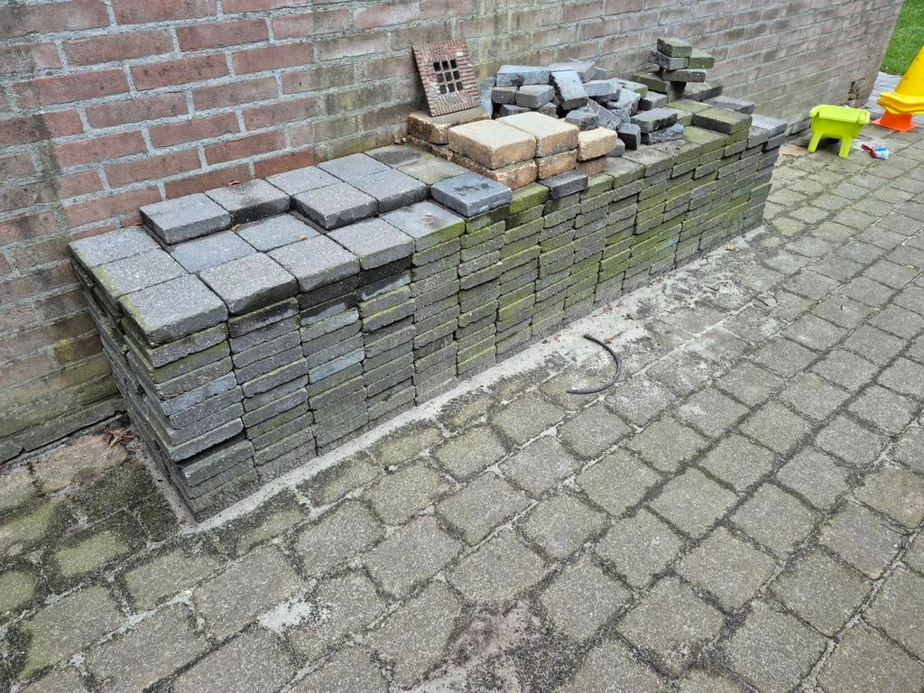 Betonklinkers 15x15 cm - ca. 600 stuks, Tuin en Terras, Ophalen, Gebruikt, Klinkers, 10 m² of meer