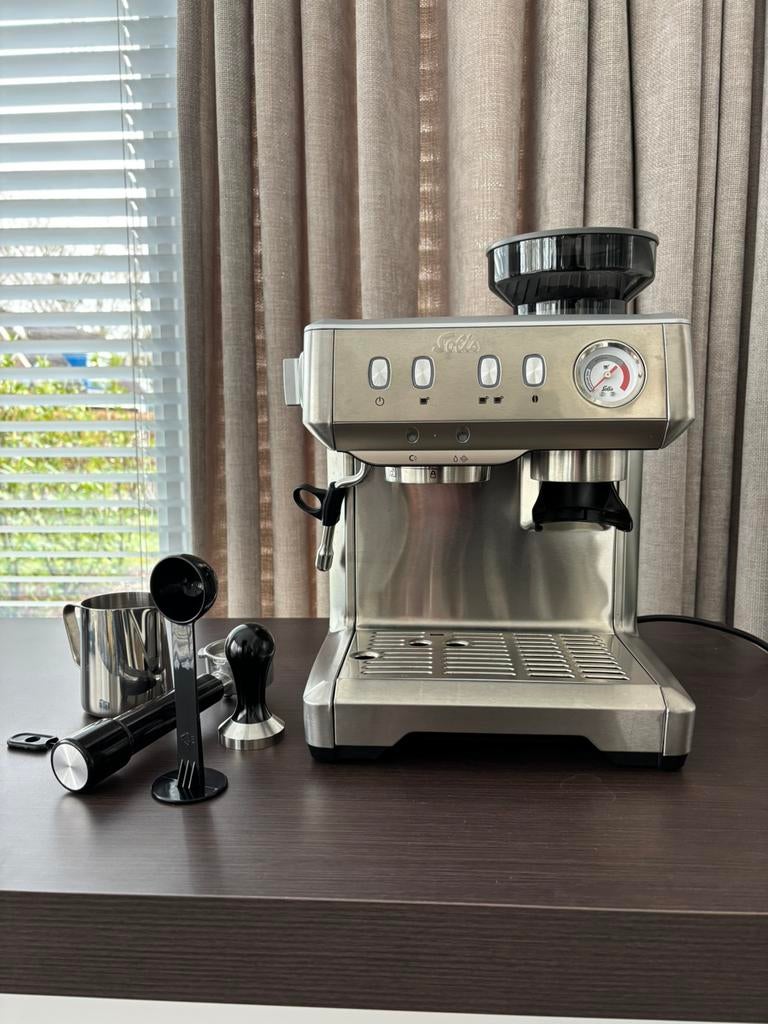 Solis Grind and Infuse Compact Piston bonenmachine, Witgoed en Apparatuur, Koffiezetapparaten, Ophalen of Verzenden, Zo goed als nieuw