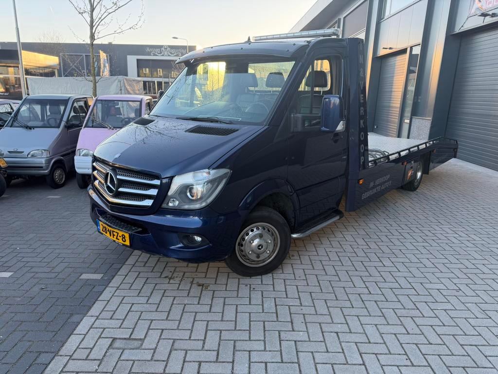 Mercedes-Benz Sprinter oprijwagen/autotransporter   Blauw, Automaat, Zwart, 4 cilinders, Blauw