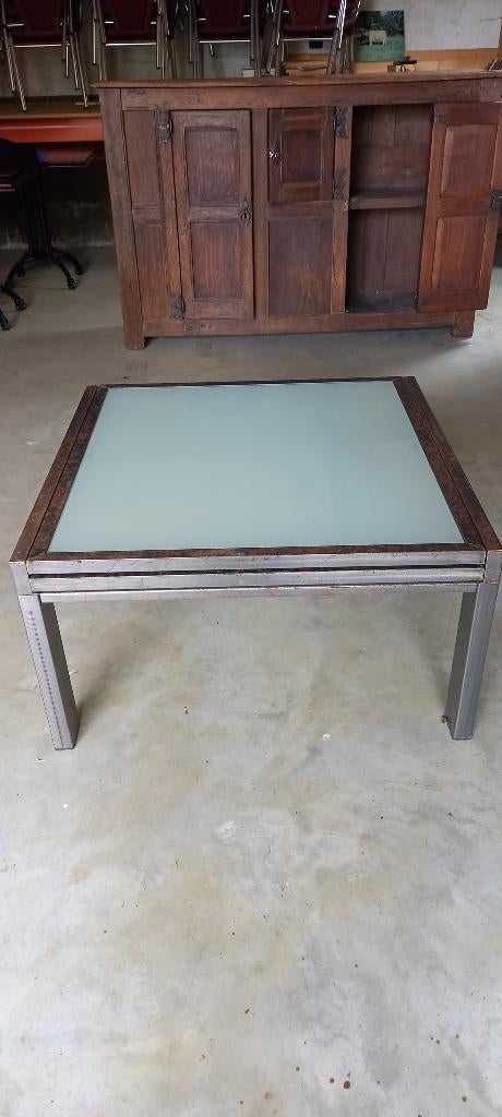 tuintafel, Tuin en Terras, Tuintafels, Ophalen, Gebruikt, Rechthoekig, Metaal