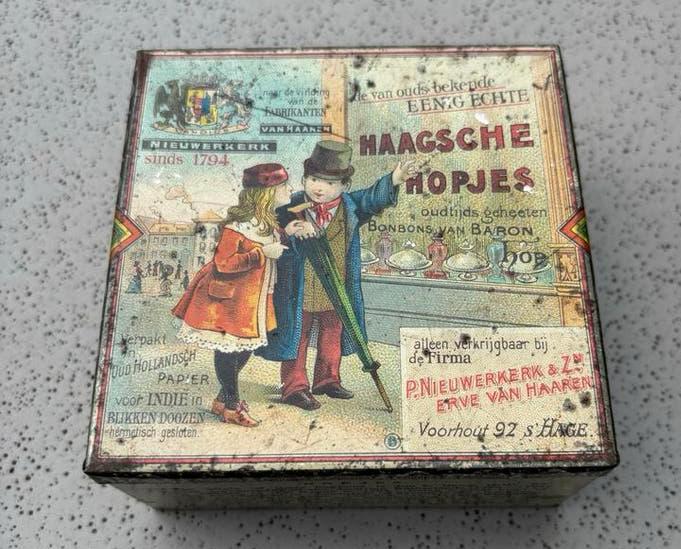 Antiek Haagsche Hopjes Blik -  (ca. 1910), Ophalen of Verzenden