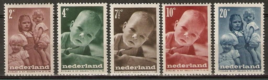 Nederland 495-499 serie kinderzegels., Verzenden, Postfris