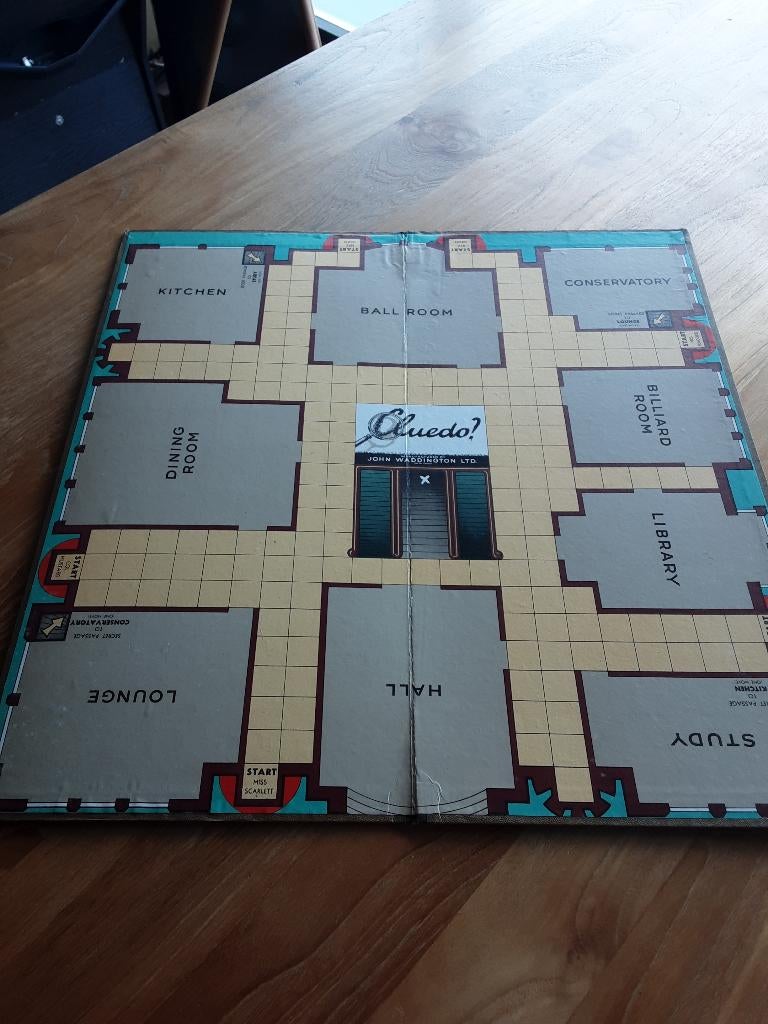 CLUEDO bordspel , vintage versie uit de jaren 50, Gebruikt, Vijf spelers of meer, John Waddington LTD, .