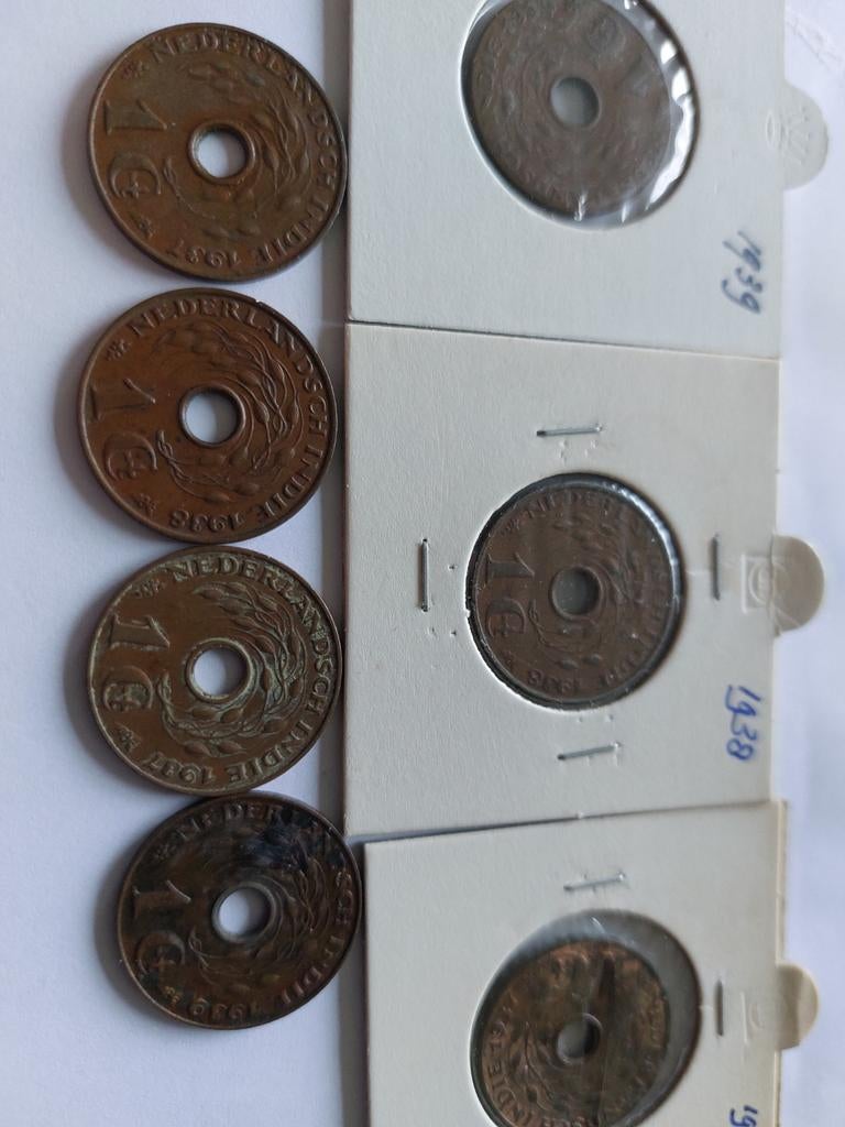 Nederlands-Indië 1 cent munten, Postzegels en Munten, Bankbiljetten | Nederland, Ophalen of Verzenden