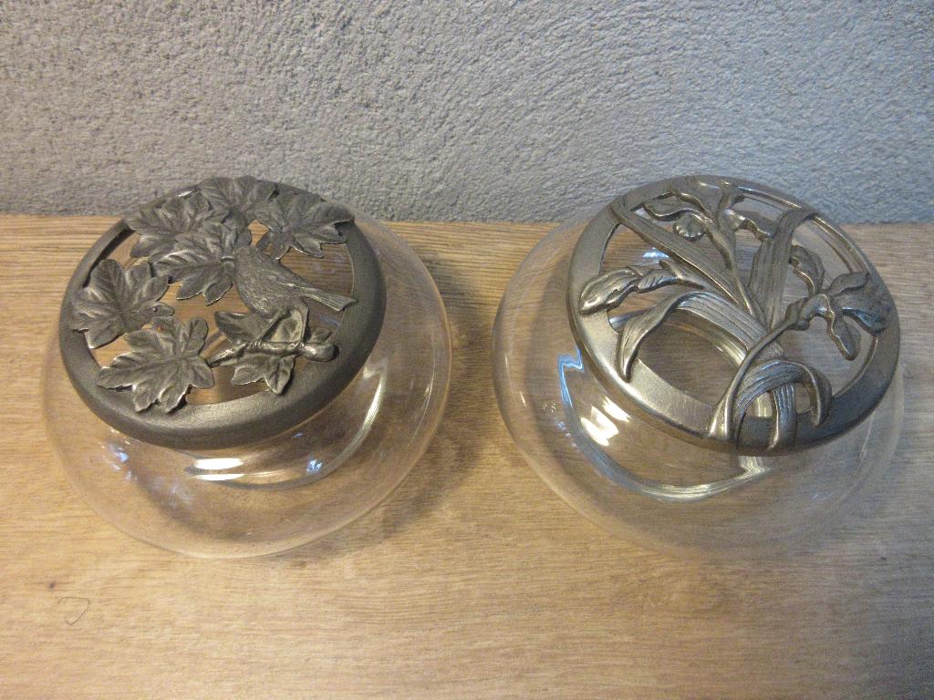 Vintage potpourri potje met tinnen deksel Mignon pewter, Ophalen of Verzenden, Gebruikt