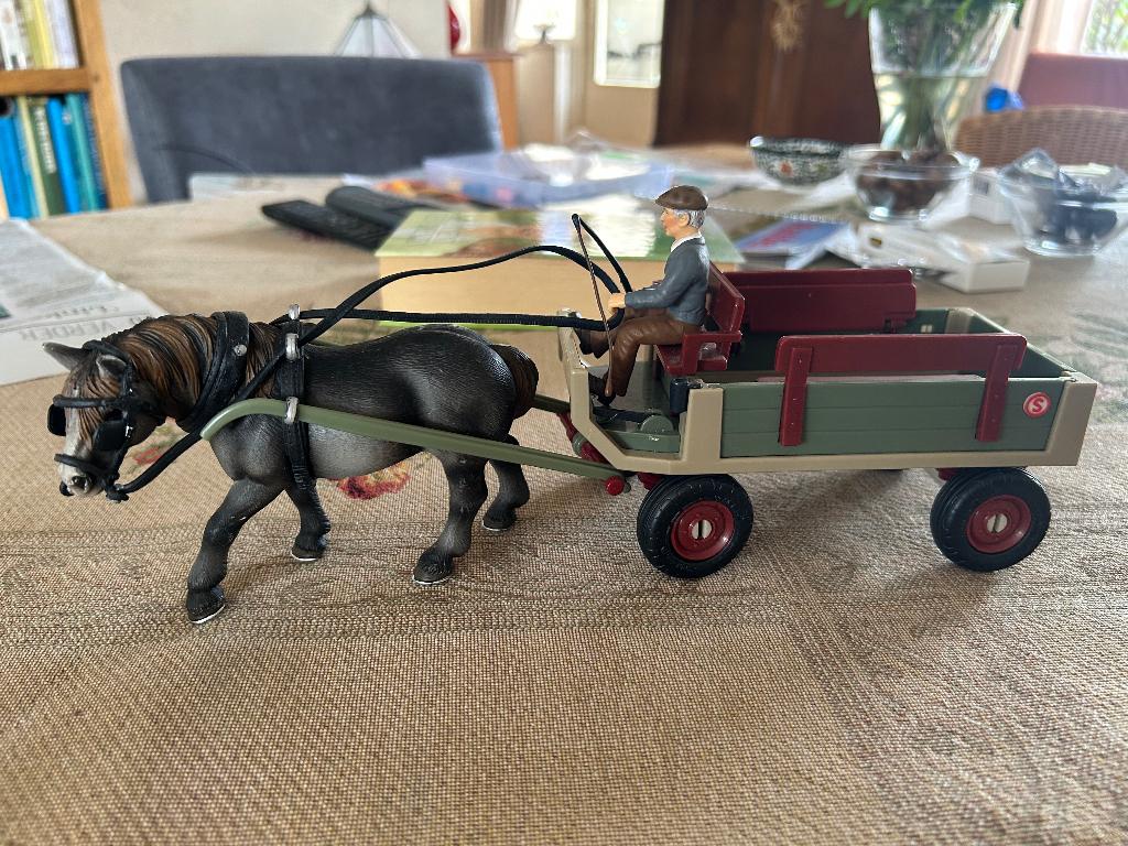 Schleich paard en wagen, Ophalen of Verzenden, Zo goed als nieuw