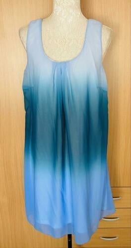 Bon Prix jurk maat L, Kleding | Dames, Jurken, Zo goed als nieuw, Maat 42/44 (L), Blauw, Boven de knie, Ophalen of Verzenden