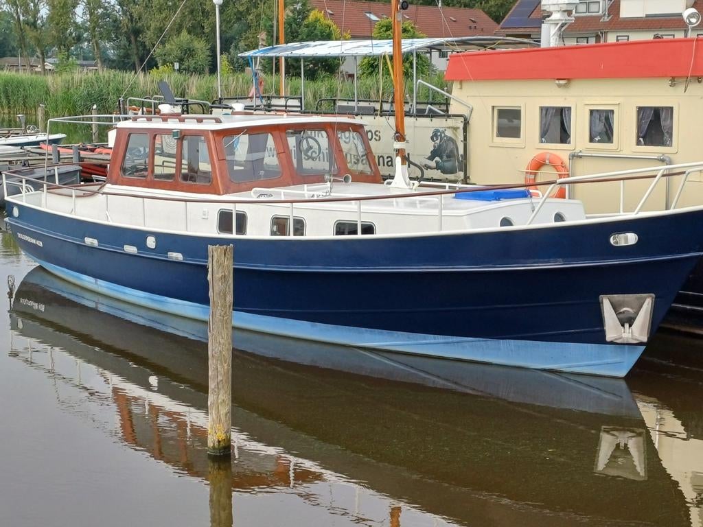 Doggersbank 402b vripack spiegelkotter 12.5 x 4 meter, Watersport en Boten, Motorboten en Motorjachten, Zo goed als nieuw, Staal