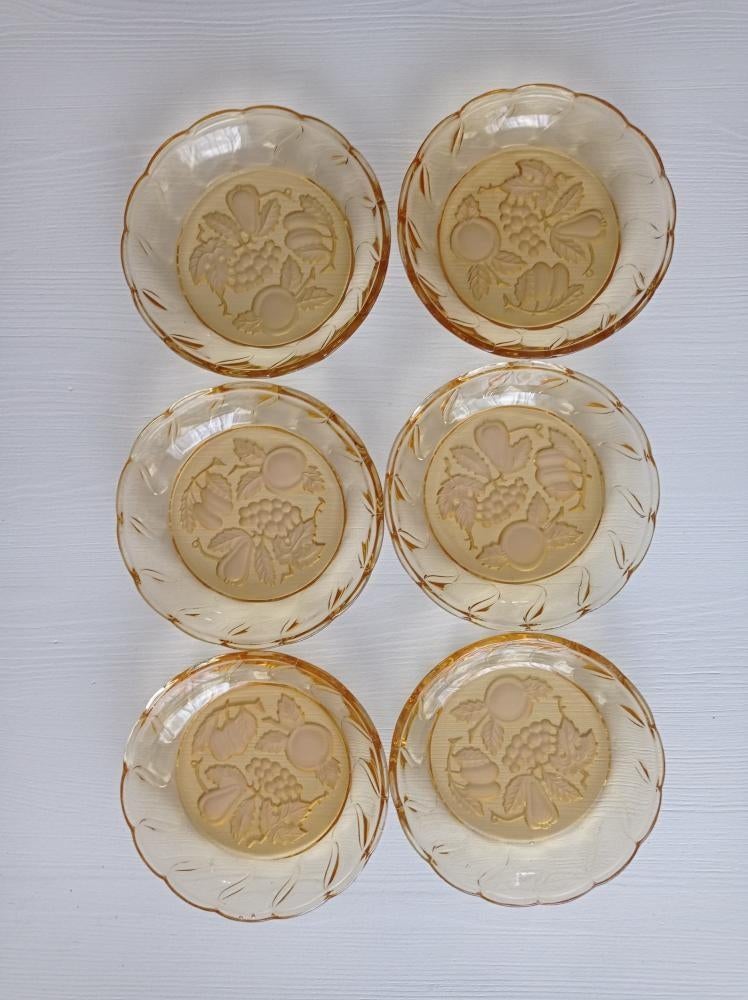 Vintage compoteschaal met kleine schaaltjes, Antiek en Kunst, Antiek | Glas en Kristal, Ophalen of Verzenden