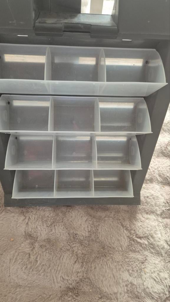 Handig opbergsysteem voor schroeven en kleine onderdelen, Ophalen of Verzenden, Gebruikt