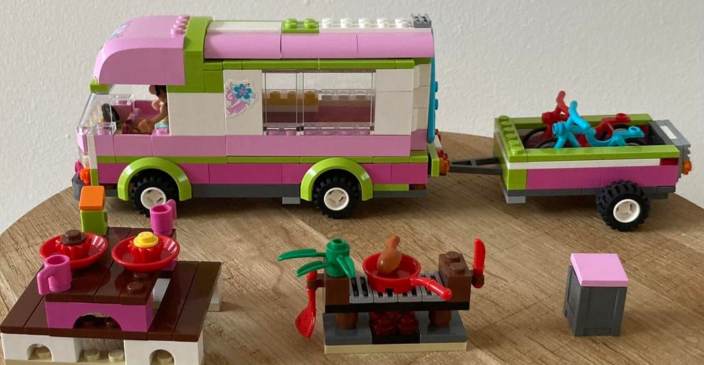 #3184-Coole camper, lego friends, Ophalen of Verzenden, Zo goed als nieuw, Complete set, Lego