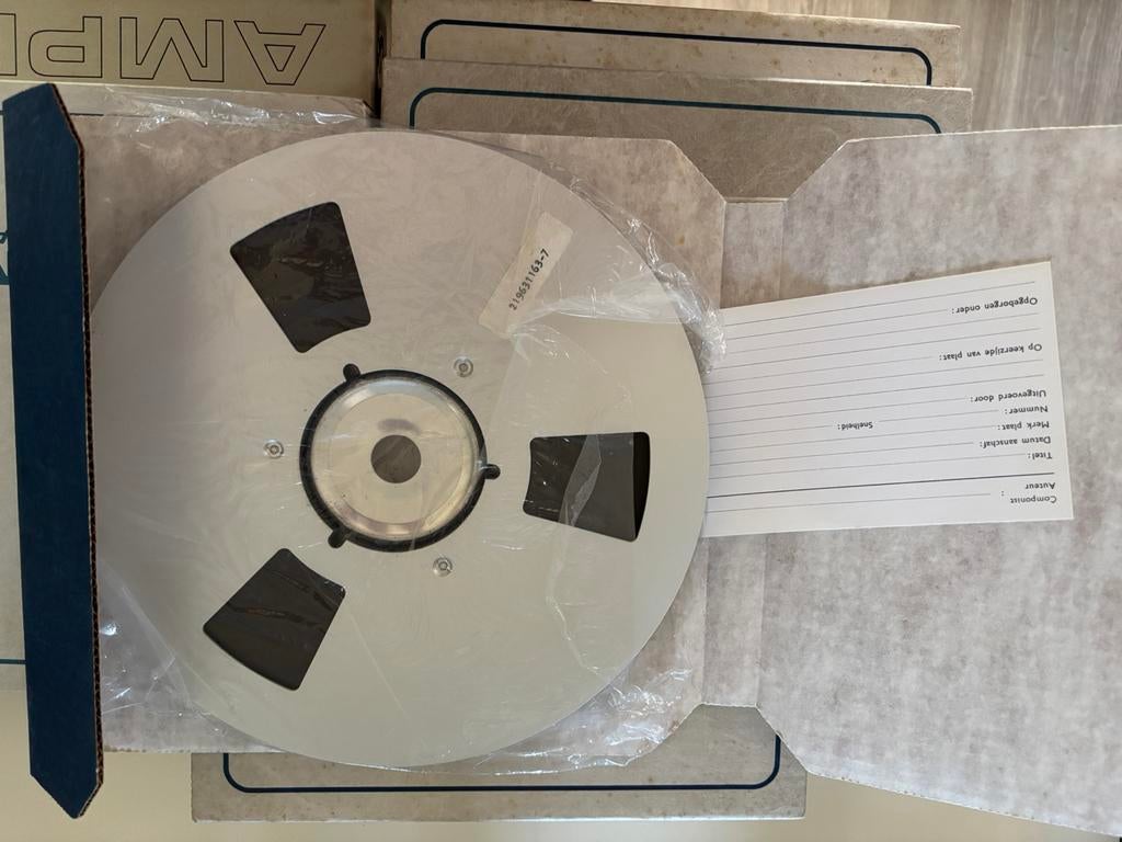 5 stuks 1/2 inch 26cm studio tapes ampex, Ophalen, Onderdeel