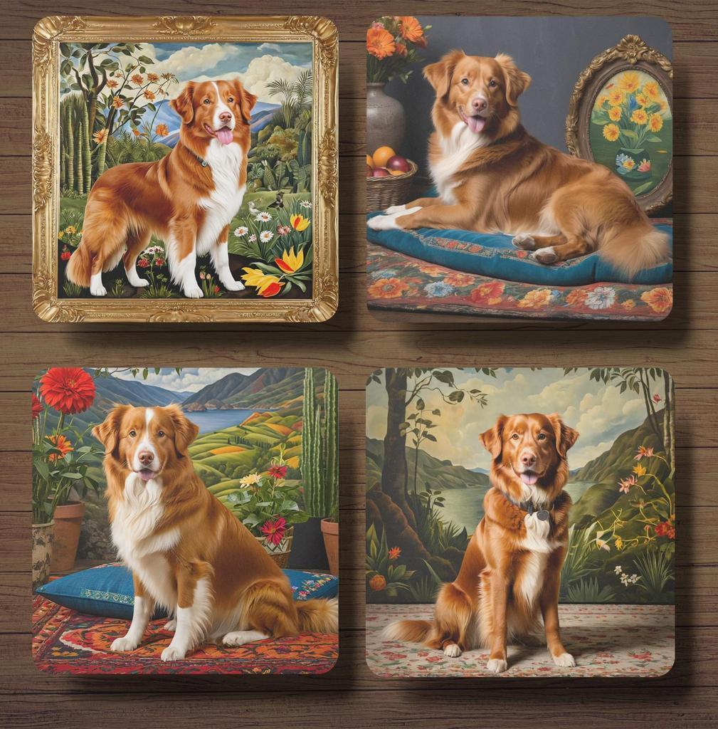 Toller Frida Kahlo onderzetters met houder, Ophalen of Verzenden, Nieuw, Glas of Kopje