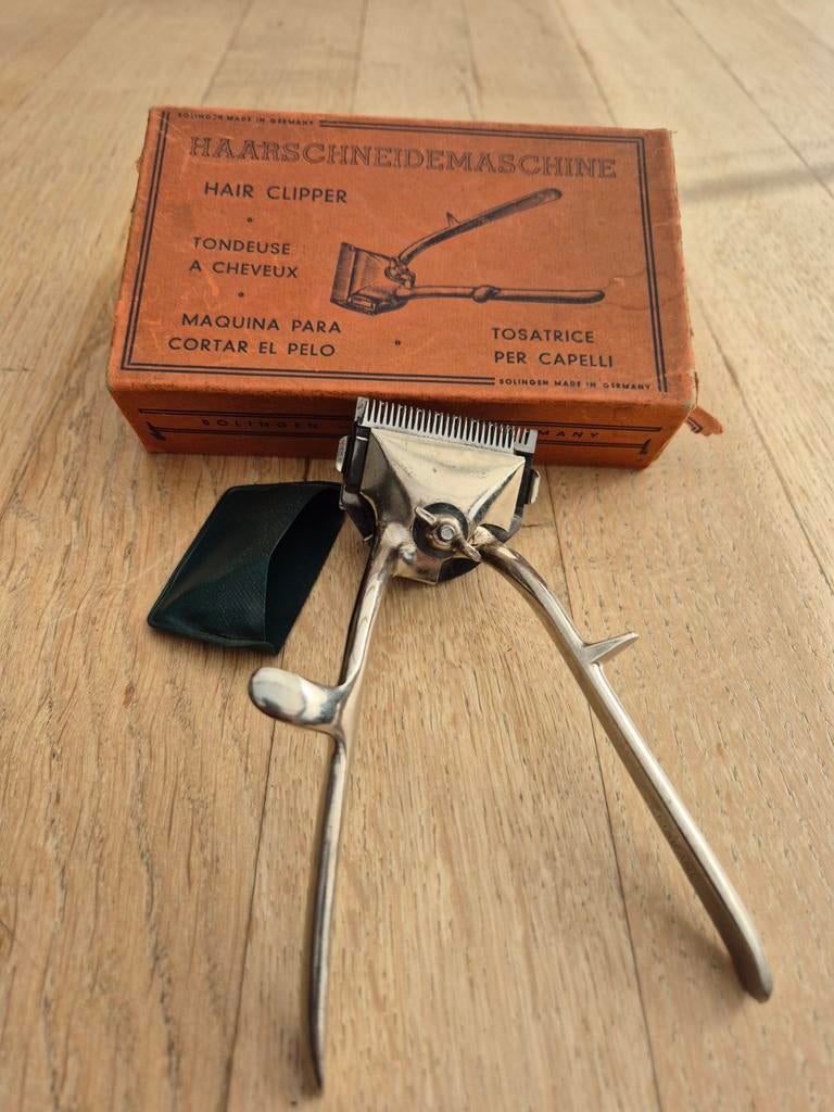 Vintage Solingen Haarscheidemaschine - Handmatige Tondeuse, Antiek en Kunst, Ophalen