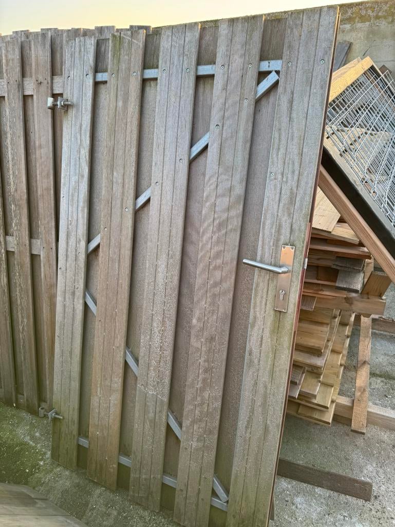 Gebruikte hardhouten poort deur, Ophalen, Gebruikt, 100 tot 150 cm, Draaipoort