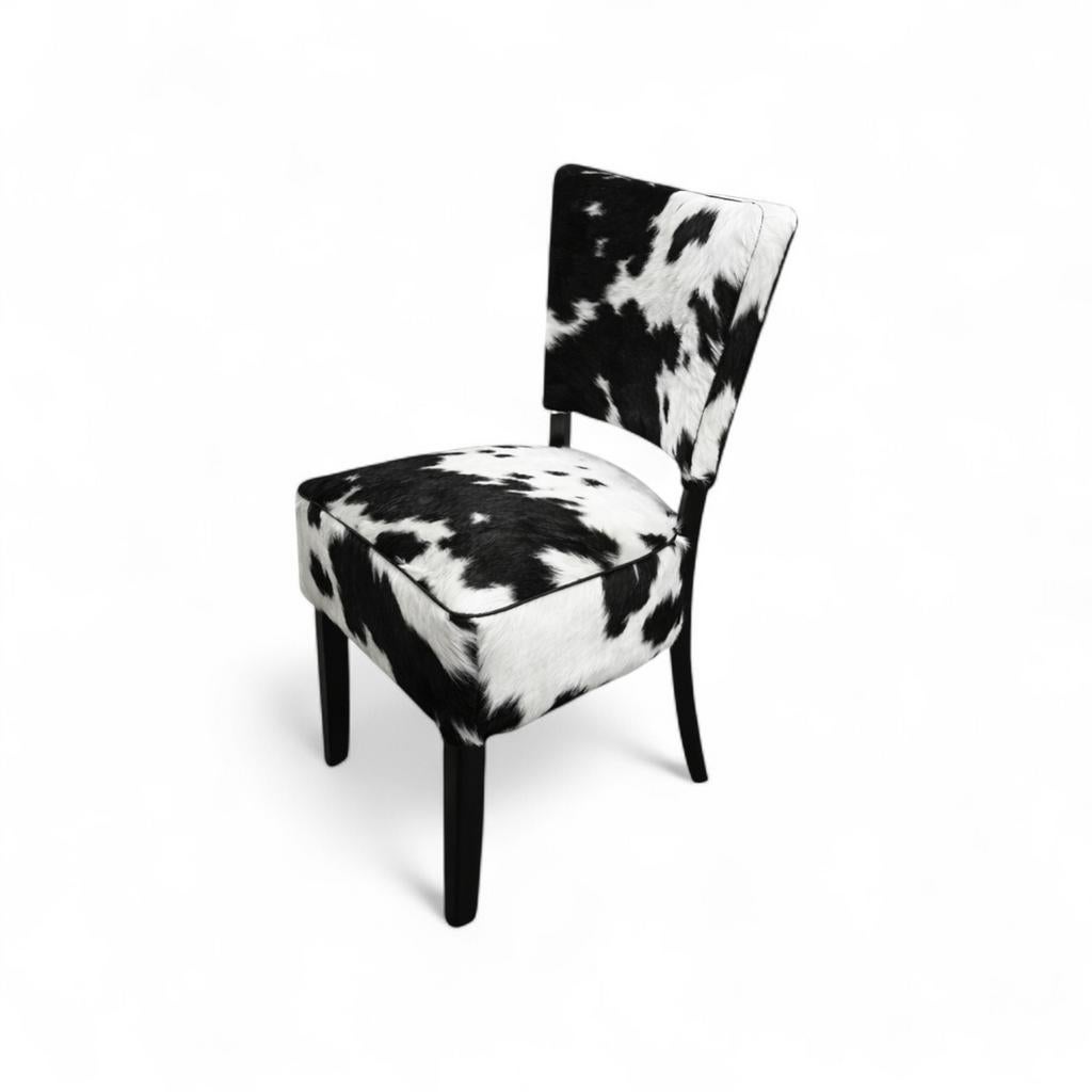 Bistro stoel in koeienhuid, Ophalen of Verzenden