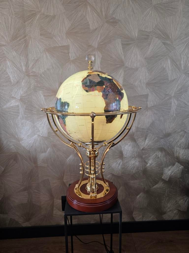 Exclusive Gem stone wereldbol met verlichting, Ophalen of Verzenden