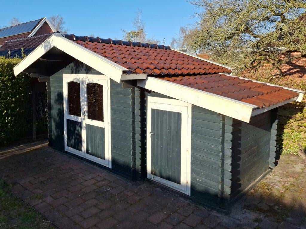 Blokhut / tuinhuis / schuurtje, Tuin en Terras, Ophalen, 250 tot 500 cm, Blokhut, Zonder ramen
