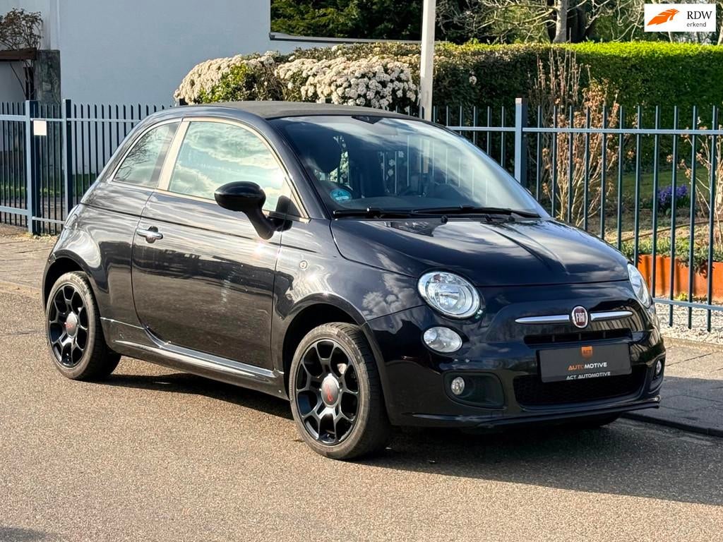 Fiat 500 C sport 1.2 Lounge CABRIO, Auto's, Gebruikt, 4 cilinders, Cabriolet, Leder en Stof