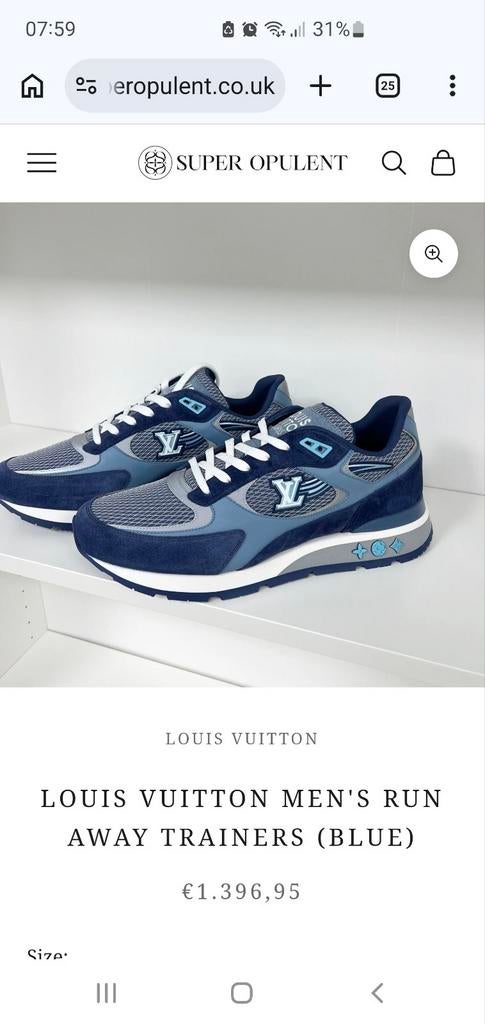 Louis Vuitton Run Away Sneaker – Maat 45 – Nieuwprijs €1500, Ophalen of Verzenden