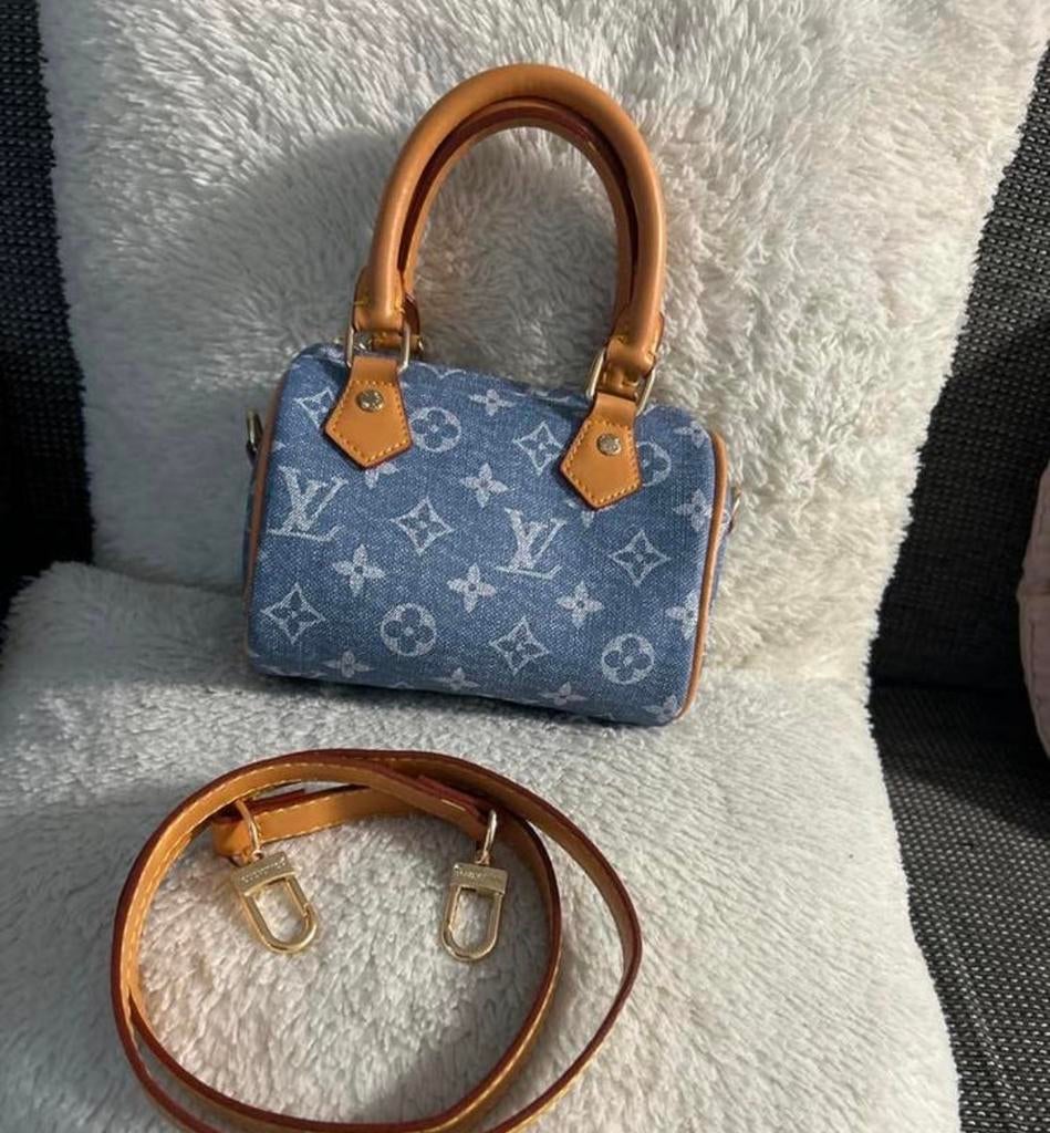 Leuke  denim mini tasje, Ophalen of Verzenden, Zo goed als nieuw, Blauw, Schoudertasje