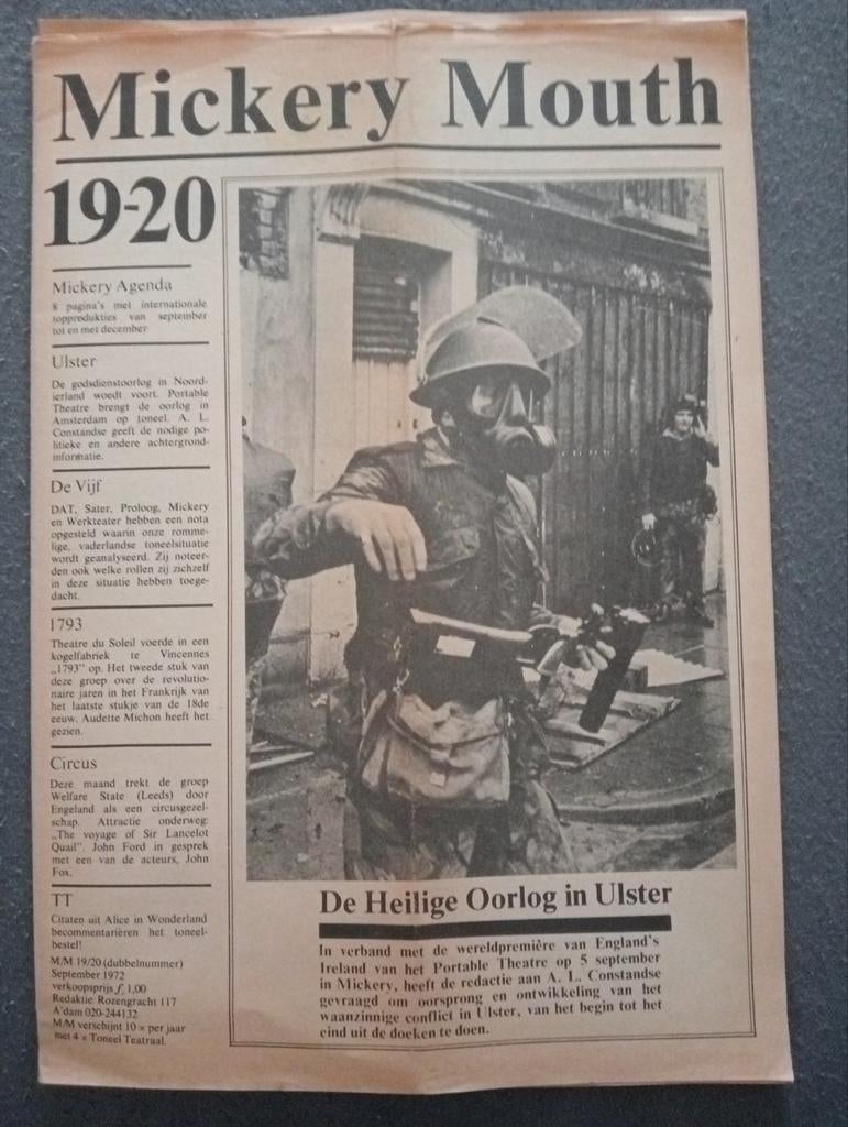 Noord Ierland conflict Frits Lemaire Pan Sok Theater, Ophalen of Verzenden, Gelezen, Toneel