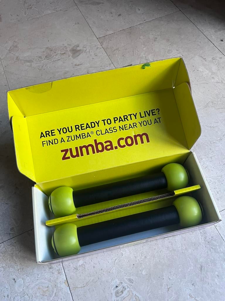 Zumba toningset, Sport en Fitness, Ophalen, Zo goed als nieuw, Armen, Foamroller