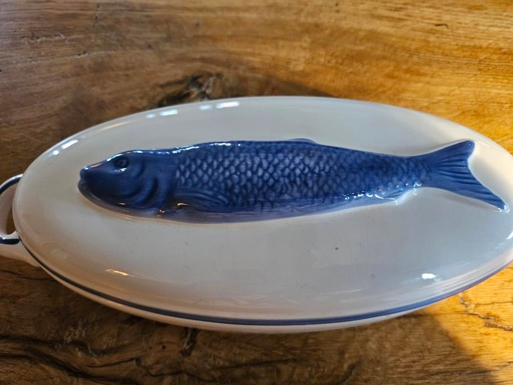 SMF jaren 50 handbeschilderde visterrine/pot, Ophalen of Verzenden