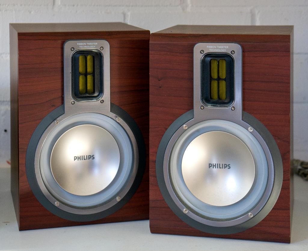 PHILIPS HIGH FI SPEAKERS MET RIBBON tweeter, Ophalen, Philips, Zo goed als nieuw, 60 tot 120 watt