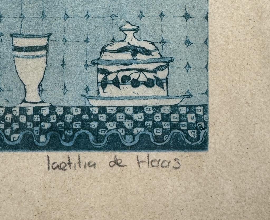 727. Kleurenets, Laetitia de Haas - interieur, eind 20e eeuw, Ophalen of Verzenden