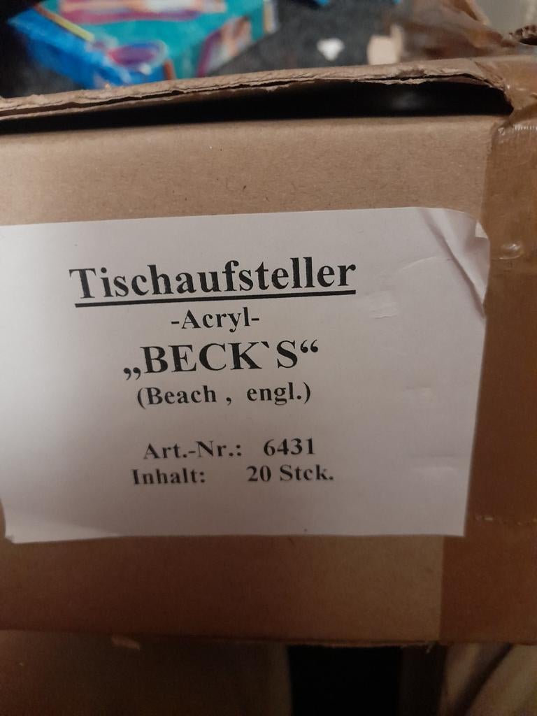 Beck's tafelstandaardje voor reclame, Ophalen of Verzenden, Nieuw