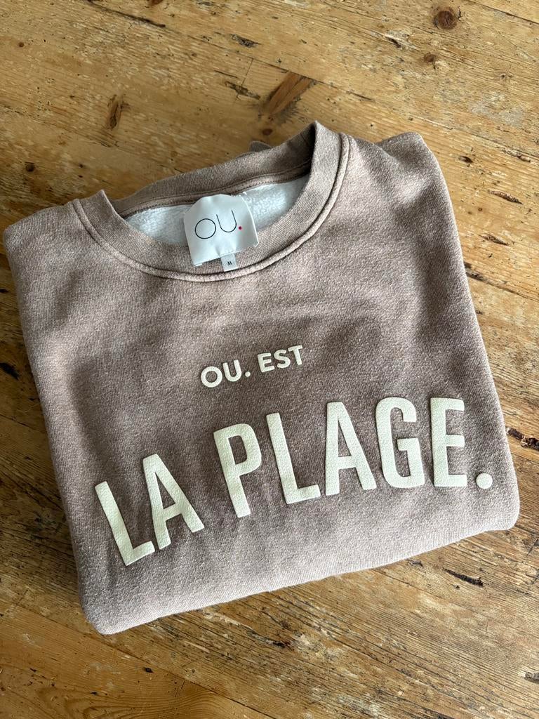 OU Boutique Rue de Buci sweater M (L), Kleding | Dames, Ophalen of Verzenden, Zo goed als nieuw, Maat 42/44 (L), Beige